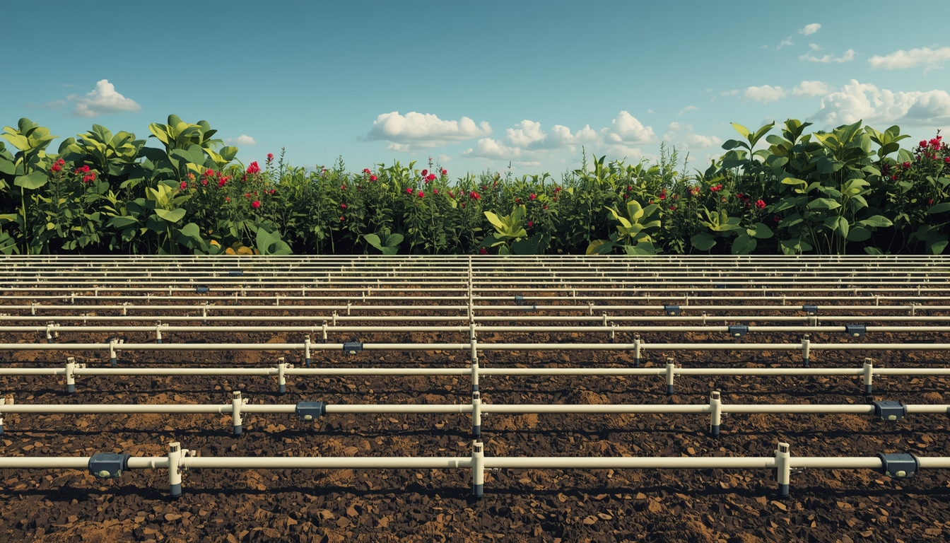 Drip irrigation layout from Thodmarechrelia